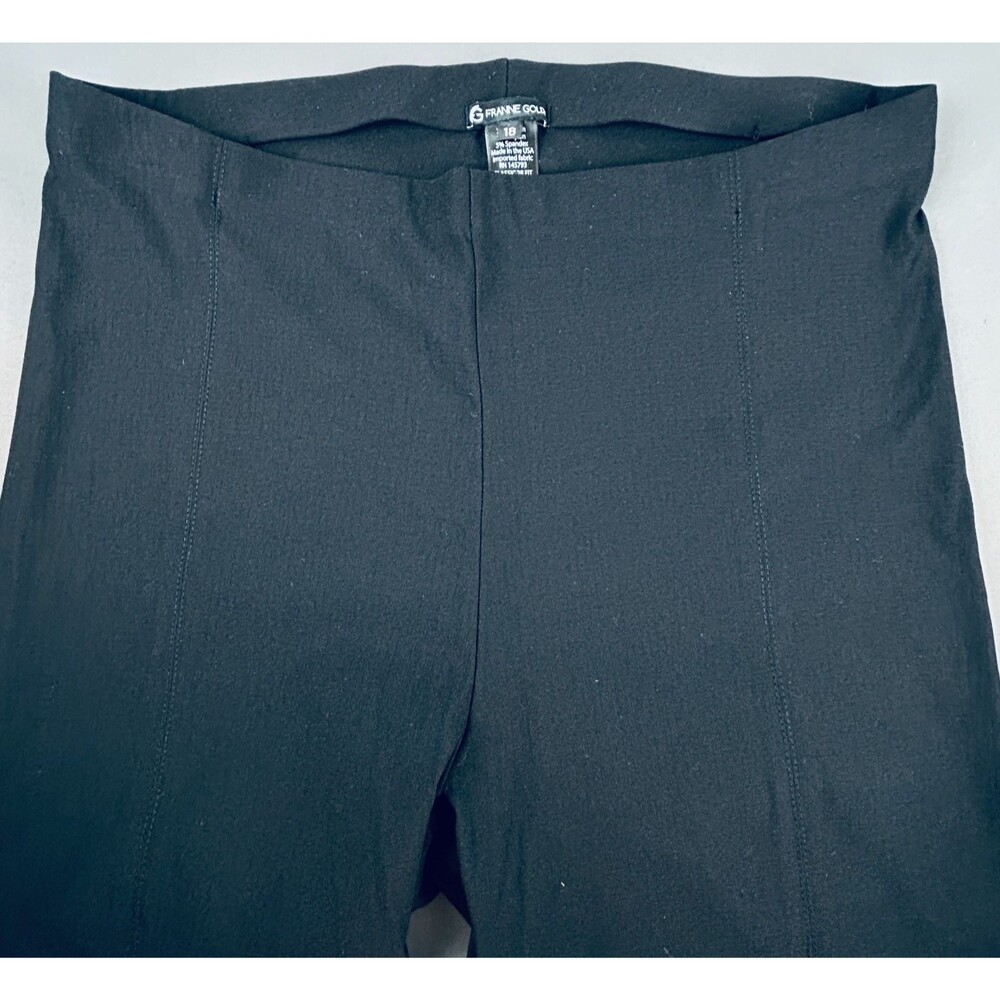 Franne Golde Classic Black Magic Pants 28" Inseam Size 18 NEW - Picture 6 of 9